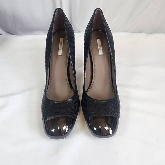 GEOX Respira High Heels Scales Black Block Heel Women's Size 39 (8.5) - Picture 3 of 13